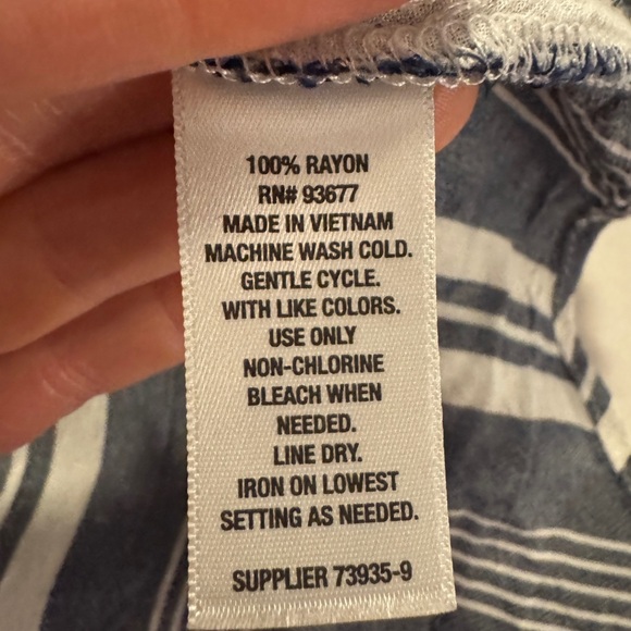 A.N.A Blue Striped Button-Up Shirt - Picture 4 of 6